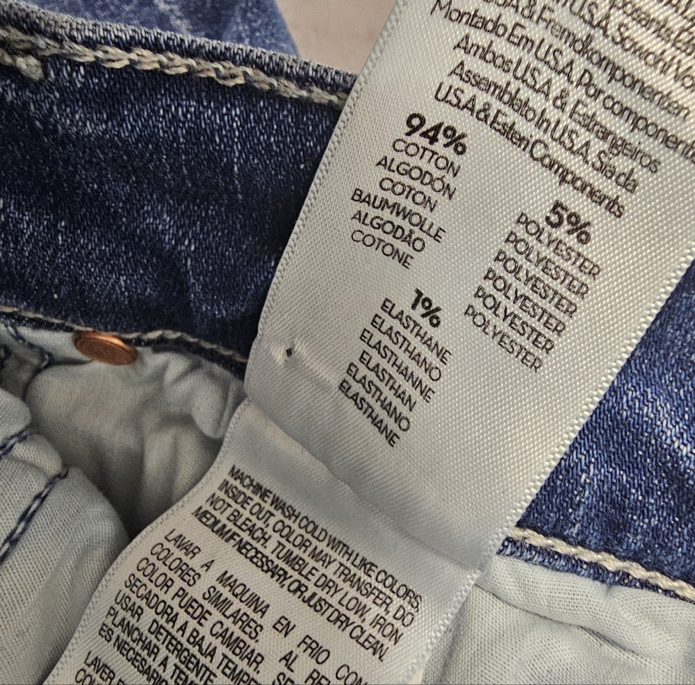 MOTHER The Mid‎ Rise Dazzler Ankle Straight Leg Blue Jeans 25 Preowned - Picture 11 of 11